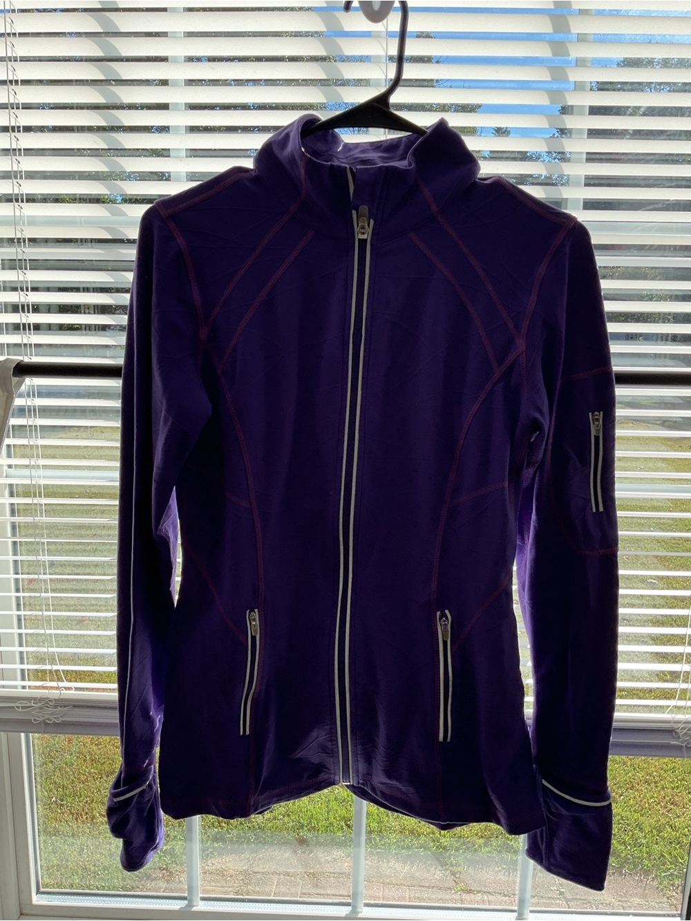 Kirkland Signature Purple Full-Zip Utility Jacket with Contrast Trim
